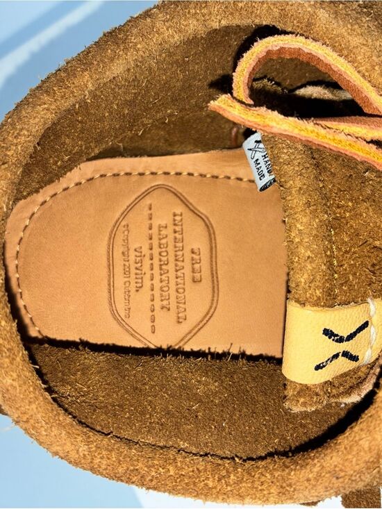 VISVIM Maliseet Shaman-Folk Suede Moccasins Camel Brown Men\'s Size 9 - NIB main image 7